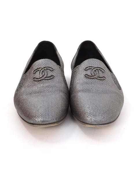 chanel raffia loafers